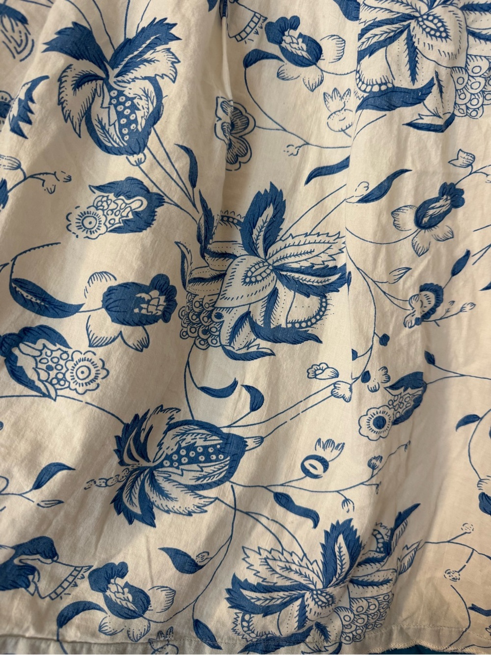 VINTAGE Y2K Skirt Blue Floral L - Picture 6 of 12